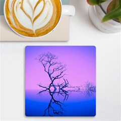 Nature-inspiration-trees-blue Uv Print Square Tile Coaster 