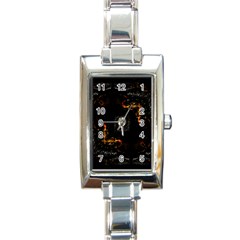 Abstract-animated-ornament-background-fractal-art- Rectangle Italian Charm Watch