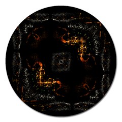 Abstract-animated-ornament-background-fractal-art- Magnet 5  (round)