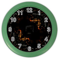 Abstract-animated-ornament-background-fractal-art- Color Wall Clock