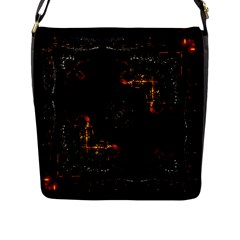 Abstract-animated-ornament-background-fractal-art- Flap Closure Messenger Bag (l) by Jancukart