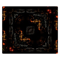 Abstract-animated-ornament-background-fractal-art- Double Sided Flano Blanket (small) 