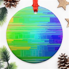 Colors-rainbow-chakras-style Ornament (round)