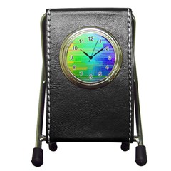 Colors-rainbow-chakras-style Pen Holder Desk Clock