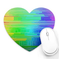 Colors-rainbow-chakras-style Heart Mousepads