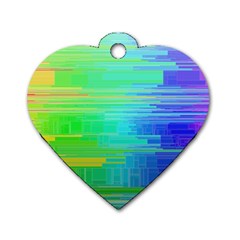 Colors-rainbow-chakras-style Dog Tag Heart (two Sides)