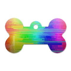 Colors-rainbow-chakras-style Dog Tag Bone (one Side)