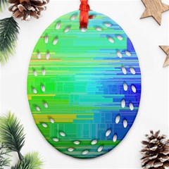 Colors-rainbow-chakras-style Oval Filigree Ornament (two Sides) by Jancukart