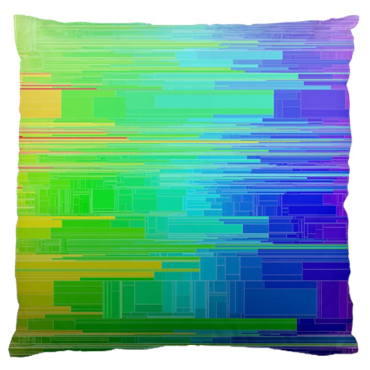 Colors-rainbow-chakras-style Large Flano Cushion Case (One Side)