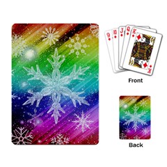 Christmas-snowflake-background Playing Cards Single Design (rectangle) by Jancukart