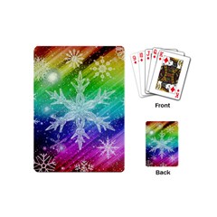 Christmas-snowflake-background Playing Cards Single Design (mini)