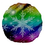 Christmas-snowflake-background Large 18  Premium Round Cushions Front