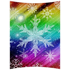 Christmas-snowflake-background Back Support Cushion by Jancukart