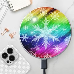 Christmas-snowflake-background Wireless Charger by Jancukart