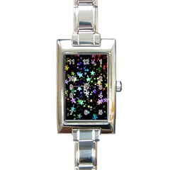 Christmas-star-gloss-lights-light Rectangle Italian Charm Watch by Jancukart