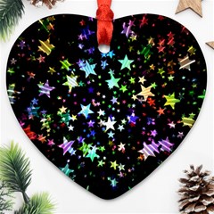 Christmas-star-gloss-lights-light Ornament (heart)