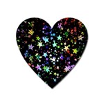 Christmas-star-gloss-lights-light Heart Magnet Front