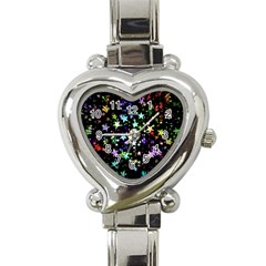 Christmas-star-gloss-lights-light Heart Italian Charm Watch by Jancukart