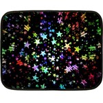 Christmas-star-gloss-lights-light Double Sided Fleece Blanket (Mini)  35 x27  Blanket Front