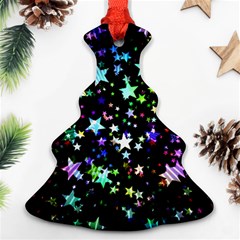 Christmas-star-gloss-lights-light Christmas Tree Ornament (two Sides)