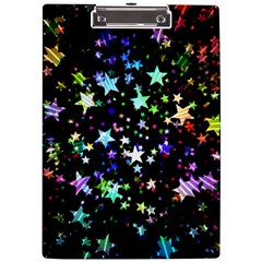 Christmas-star-gloss-lights-light A4 Clipboard by Jancukart