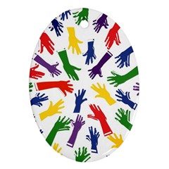 Integration-inclusion-hands-help Ornament (Oval)