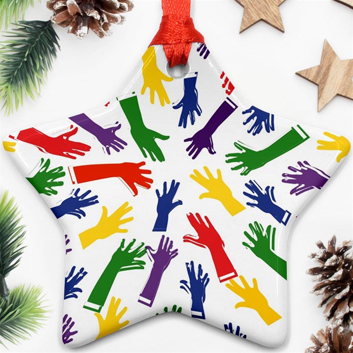 Integration-inclusion-hands-help Ornament (Star)