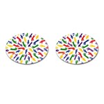 Integration-inclusion-hands-help Cufflinks (Oval) Front(Pair)