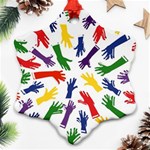 Integration-inclusion-hands-help Ornament (Snowflake) Front