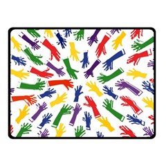 Integration-inclusion-hands-help Double Sided Fleece Blanket (Small) 