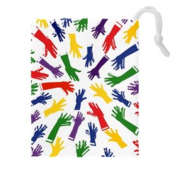 Integration-inclusion-hands-help Drawstring Pouch (4XL)