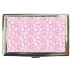 Pink-floral-background Cigarette Money Case