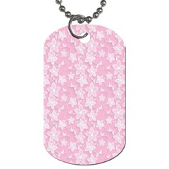 Pink-floral-background Dog Tag (two Sides) by Jancukart