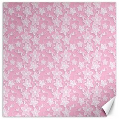 Pink-floral-background Canvas 16  X 16  by Jancukart