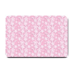 Pink-floral-background Small Doormat 