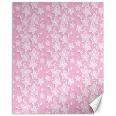 Pink-floral-background Canvas 11  X 14 