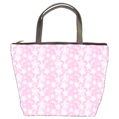 Pink-floral-background Bucket Bag