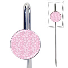 Pink-floral-background Book Mark