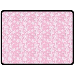 Pink-floral-background Fleece Blanket (large)  by Jancukart