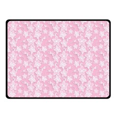 Pink-floral-background Fleece Blanket (small)