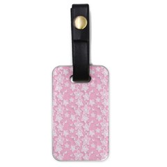 Pink-floral-background Luggage Tag (one Side)