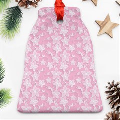 Pink-floral-background Bell Ornament (two Sides)