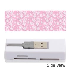 Pink-floral-background Memory Card Reader (stick) by Jancukart