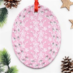 Pink-floral-background Ornament (oval Filigree)