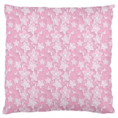 Pink-floral-background Large Cushion Case (two Sides)