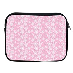 Pink-floral-background Apple Ipad 2/3/4 Zipper Cases