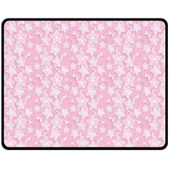 Pink-floral-background Double Sided Fleece Blanket (medium) 