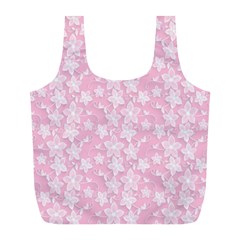 Pink-floral-background Full Print Recycle Bag (l)