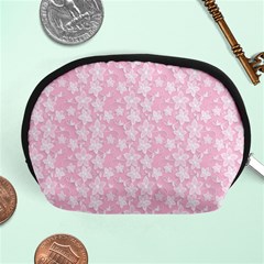 Pink-floral-background Accessory Pouch (medium) by Jancukart