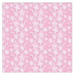 Pink-floral-background Square Satin Scarf (36  X 36 )